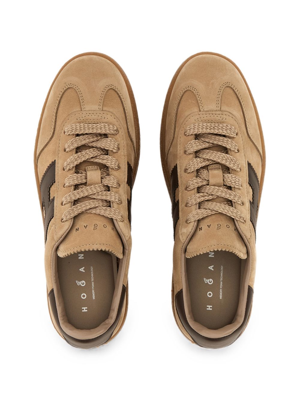 Sneakers H698 con suola chunky in beige 