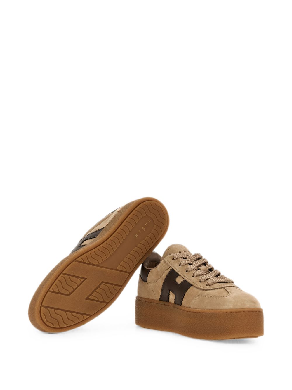 Sneakers H698 con suola chunky in beige 