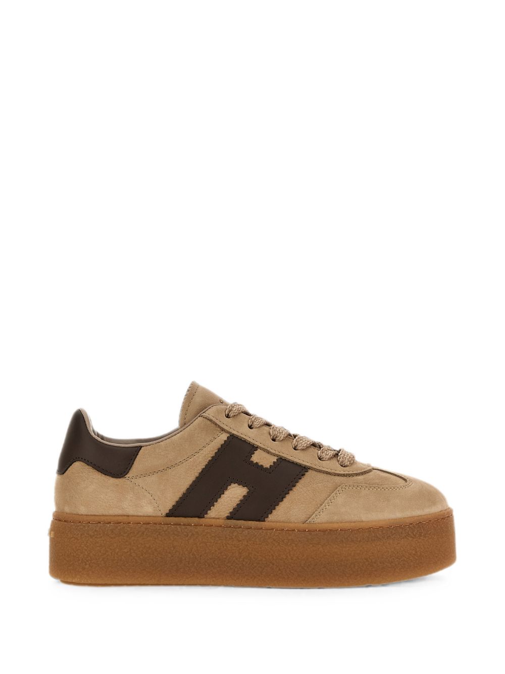 Sneakers H698 con suola chunky in beige 