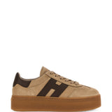 Sneakers H698 con suola chunky in beige 