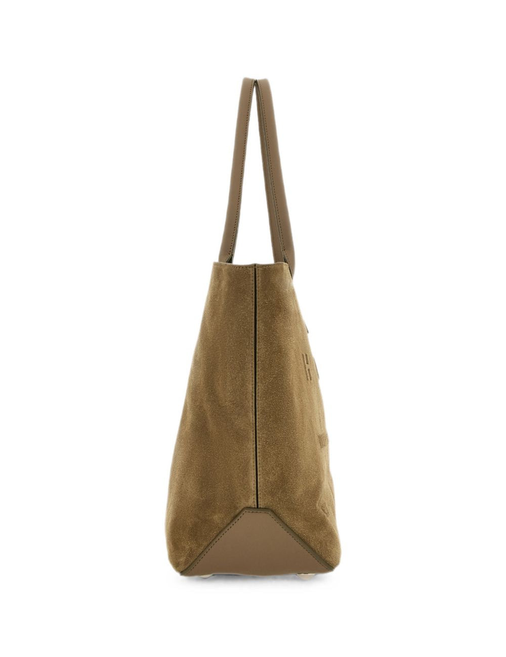 Borsa a spalla con logo in marrone 