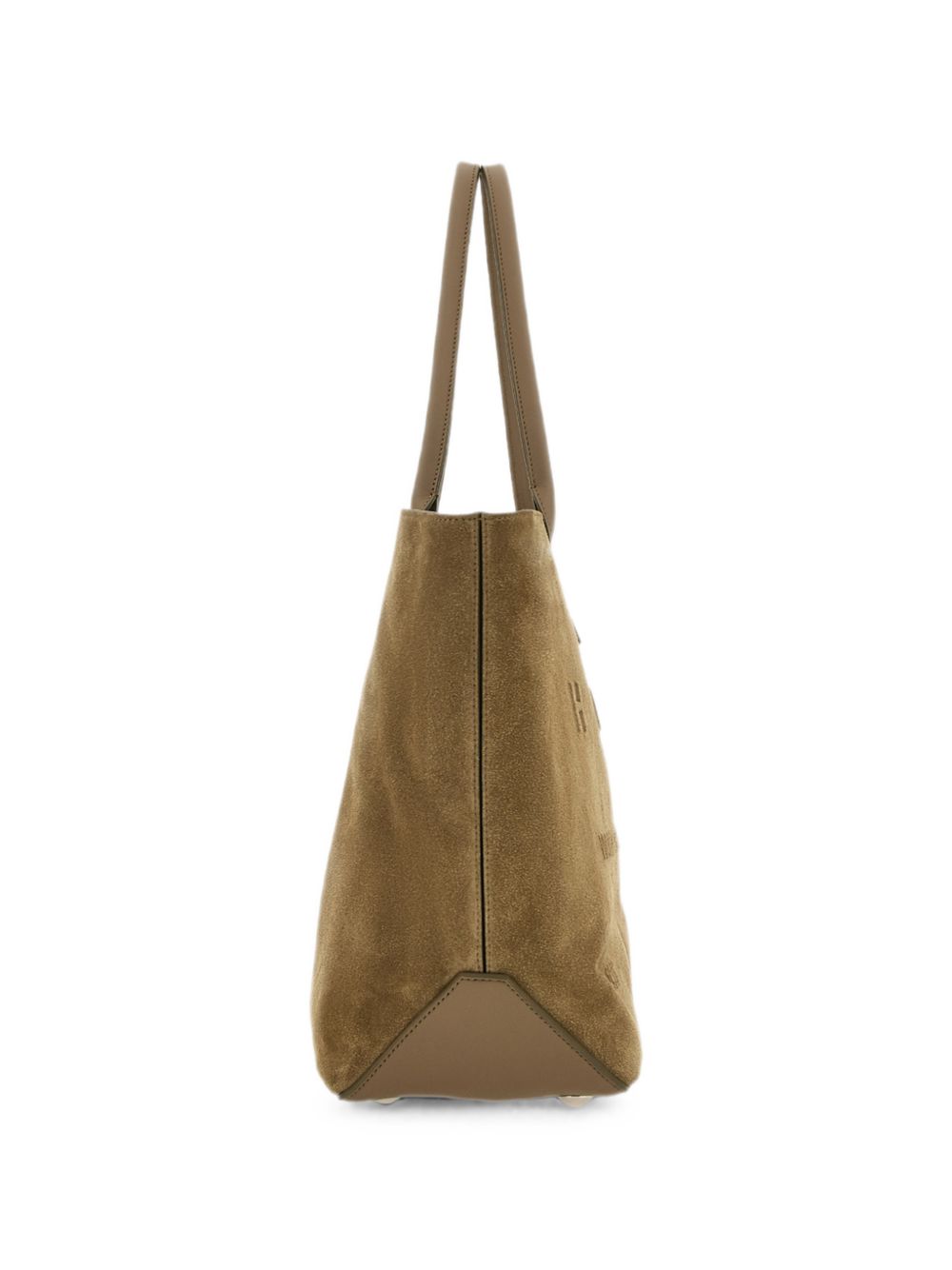 Borsa a spalla con logo in marrone 