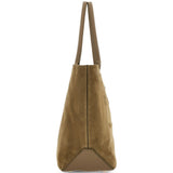Borsa a spalla con logo in marrone 
