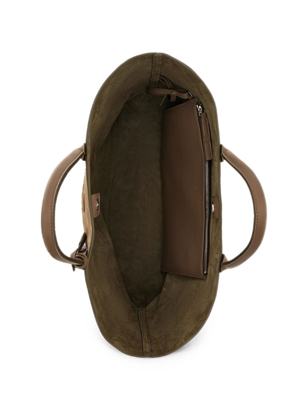 Borsa a spalla con logo in marrone 
