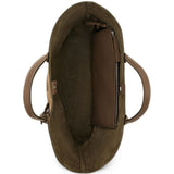 Borsa a spalla con logo in marrone 
