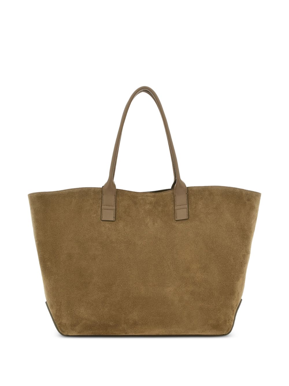 Borsa a spalla con logo in marrone 