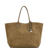 Borsa a spalla con logo in marrone 