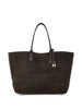 Borsa tote con logo in marrone