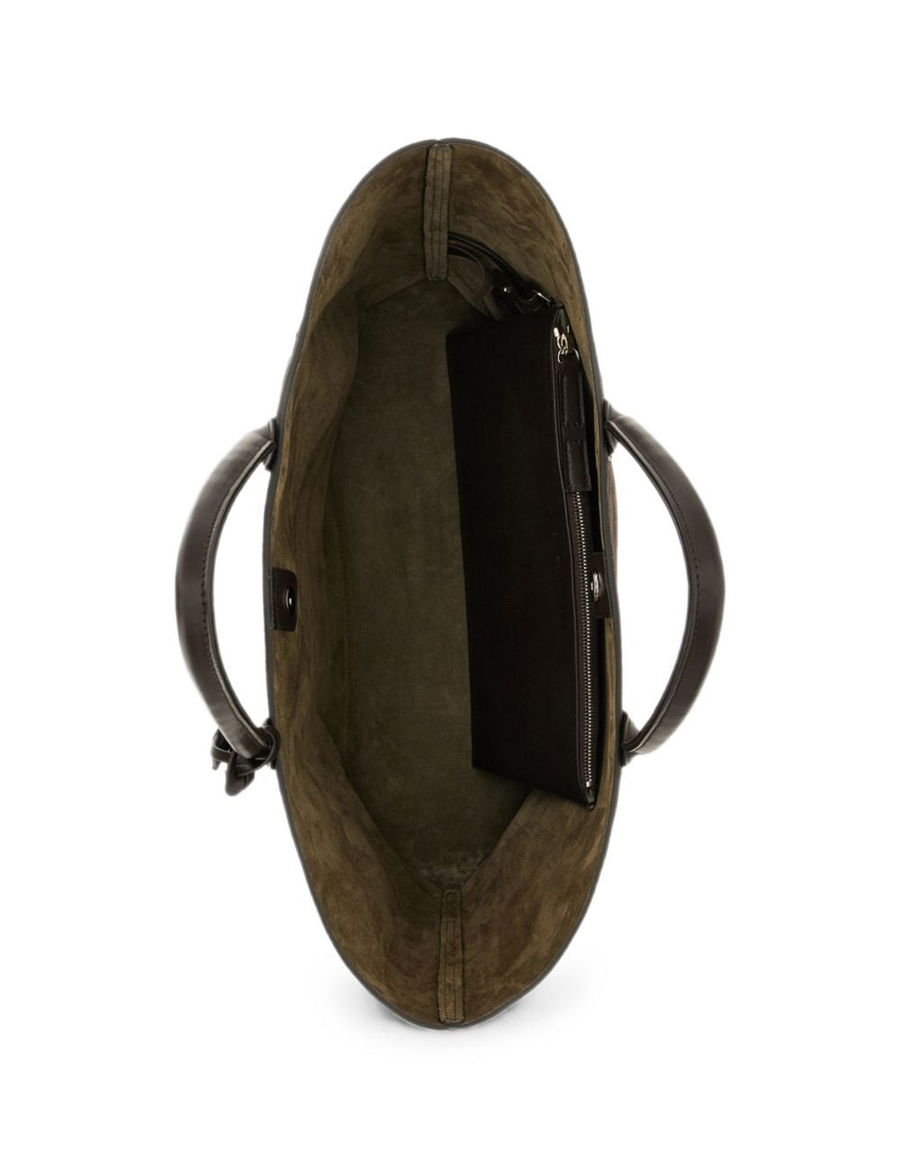 Borsa a spalla con logo in marrone 