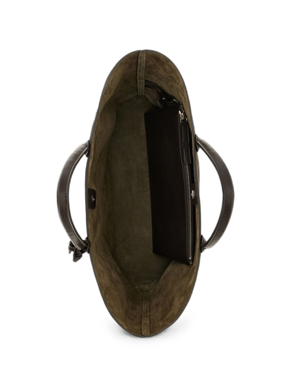 Borsa a spalla con logo in marrone 
