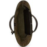 Borsa a spalla con logo in marrone 