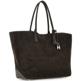 Borsa a spalla con logo in marrone 