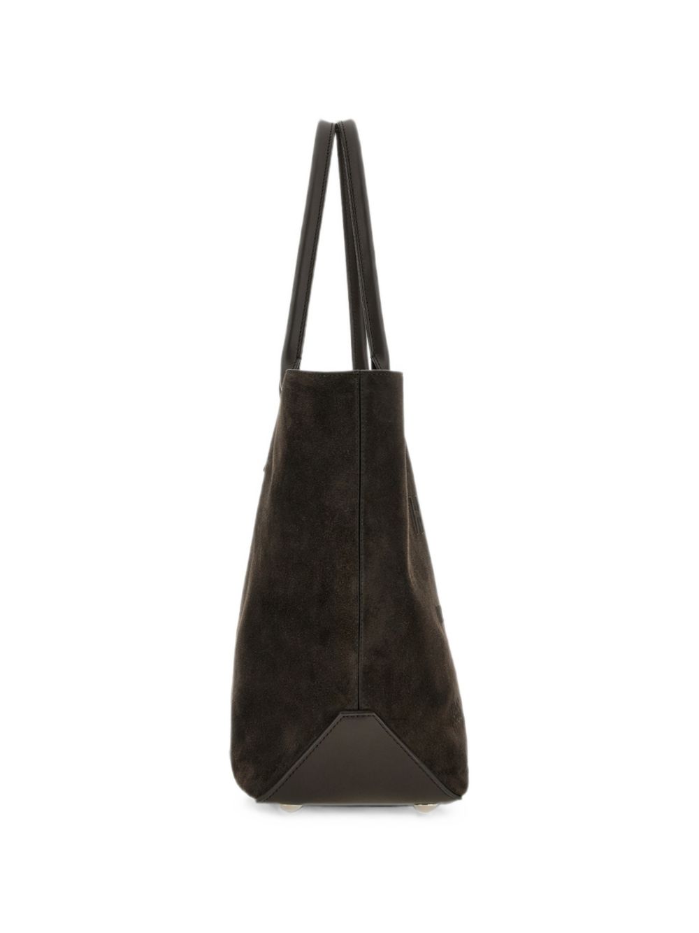 Borsa a spalla con logo in marrone 