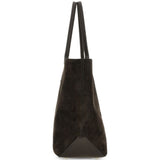 Borsa a spalla con logo in marrone 