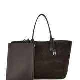 Borsa a spalla con logo in marrone 