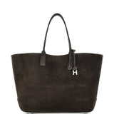 Borsa a spalla con logo in marrone 