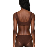 Bikini Julia con design ad anello in marrone 