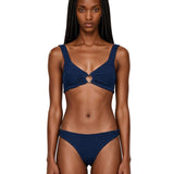 Bikini Julia con detaglio ad anello in blu 