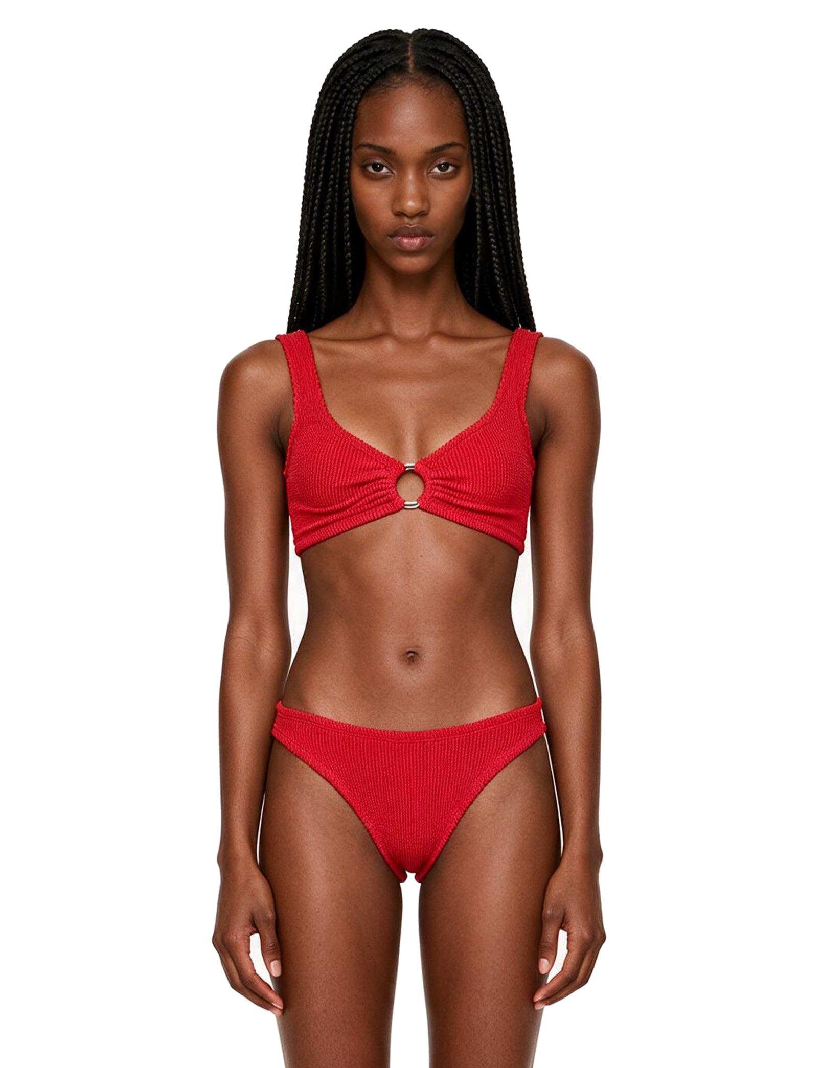 Bikini Julia con design ad anello in rosso 