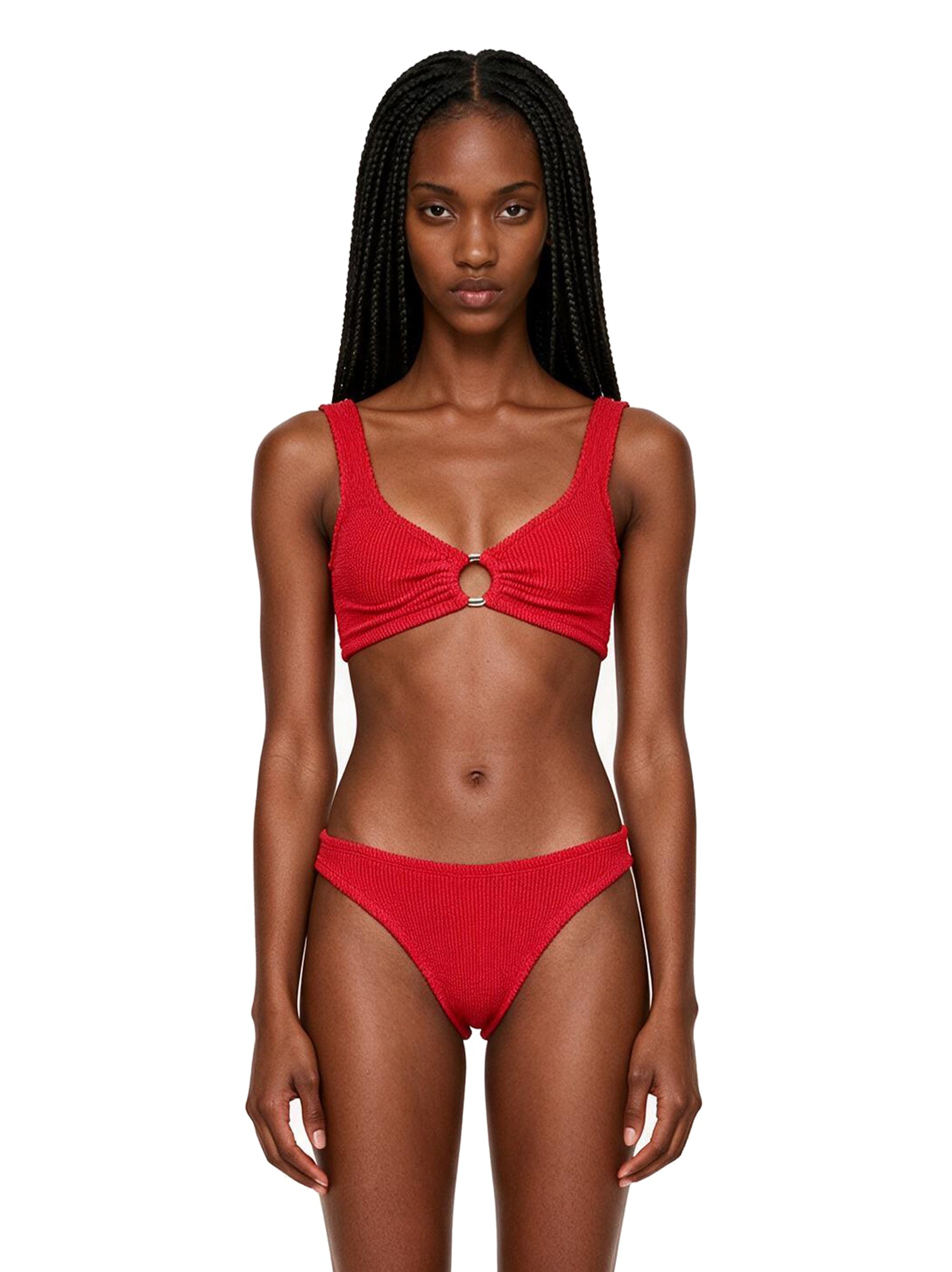 Bikini Julia con design ad anello in rosso 