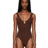 Costume intero celine in marrone 