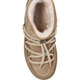 Stivaletti in pelle con lacci classic in beige 