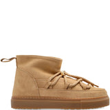 Stivaletti in pelle con lacci classic in beige 