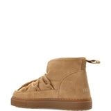 Stivaletti in pelle con lacci classic in beige 