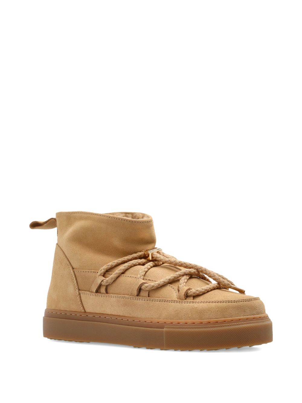 Stivaletti in pelle con lacci classic in beige 