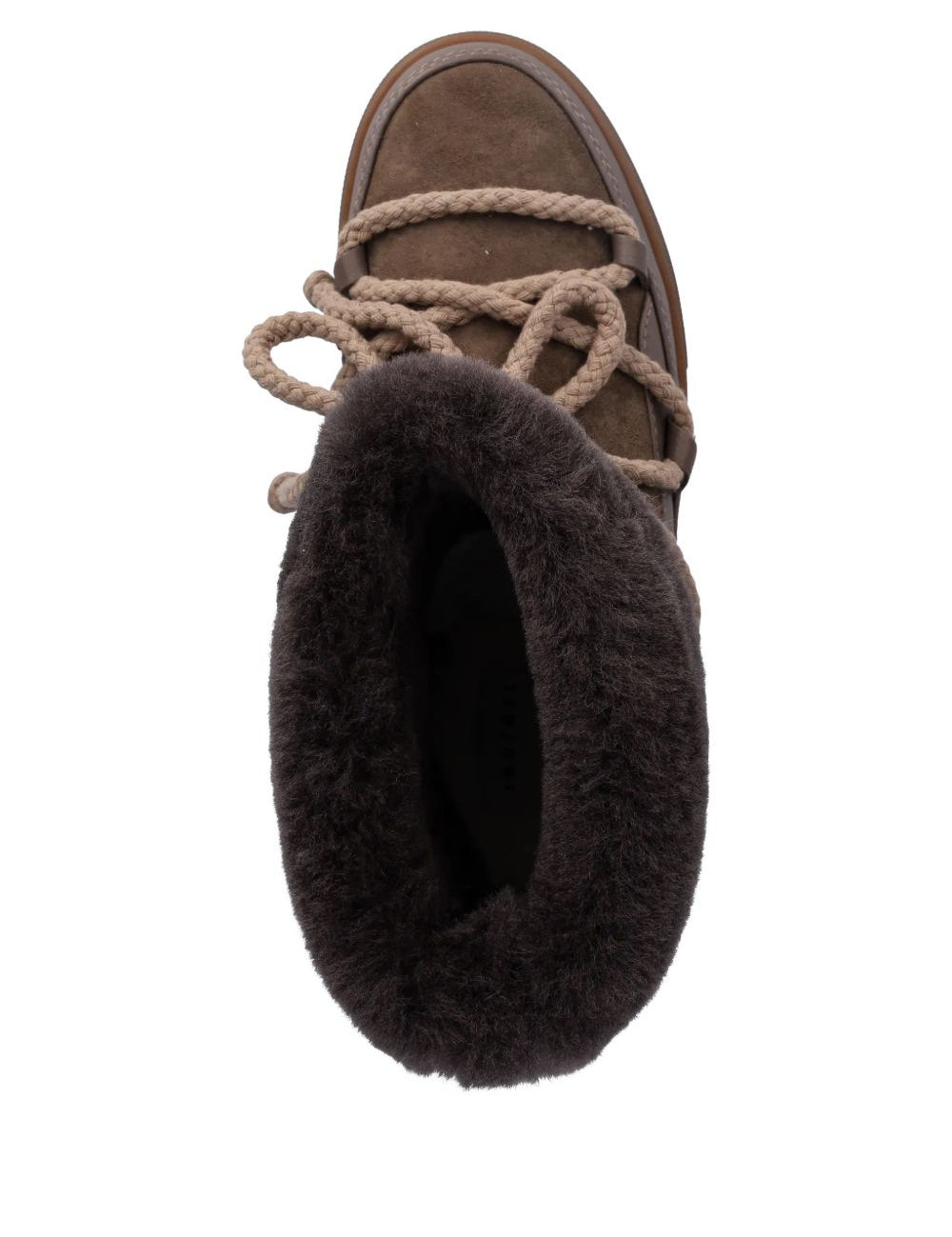Stivaletti in pelle con lacci classic in beige 