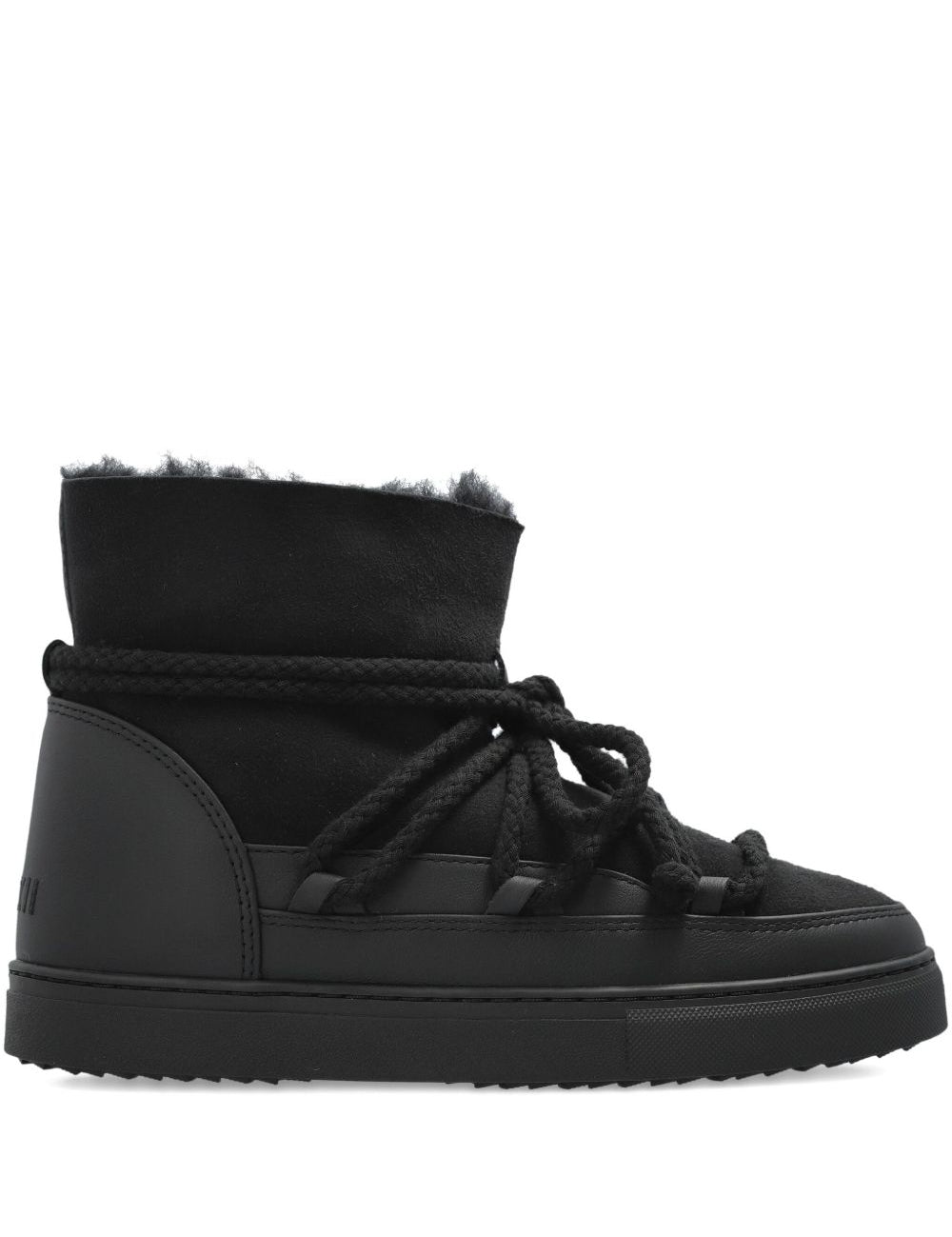Stivaletti in pelle con lacci classic in nero 