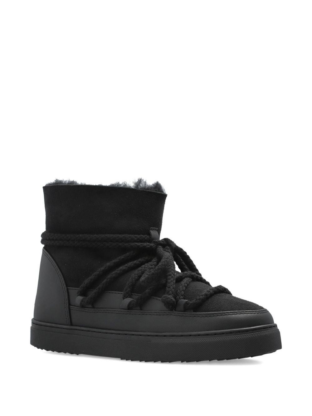 Stivaletti in pelle con lacci classic in nero 
