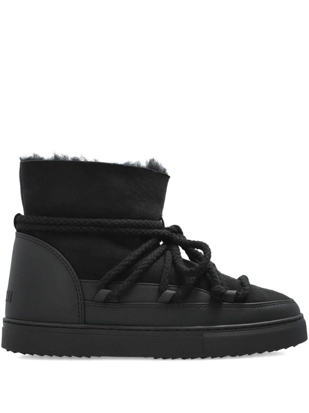 Stivaletti in pelle con lacci classic in nero 