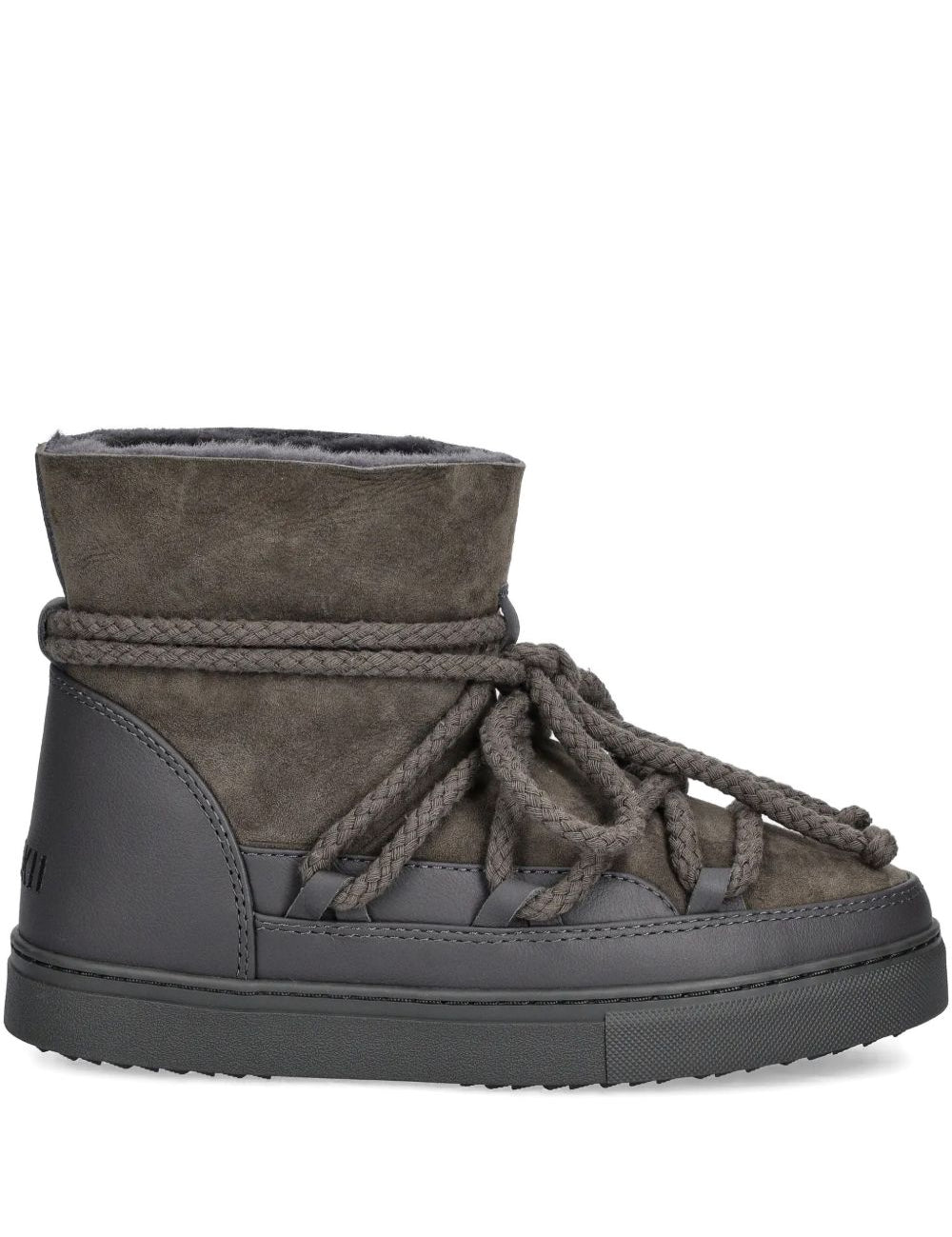 Stivaletti in pelle con lacci classic in grigio 
