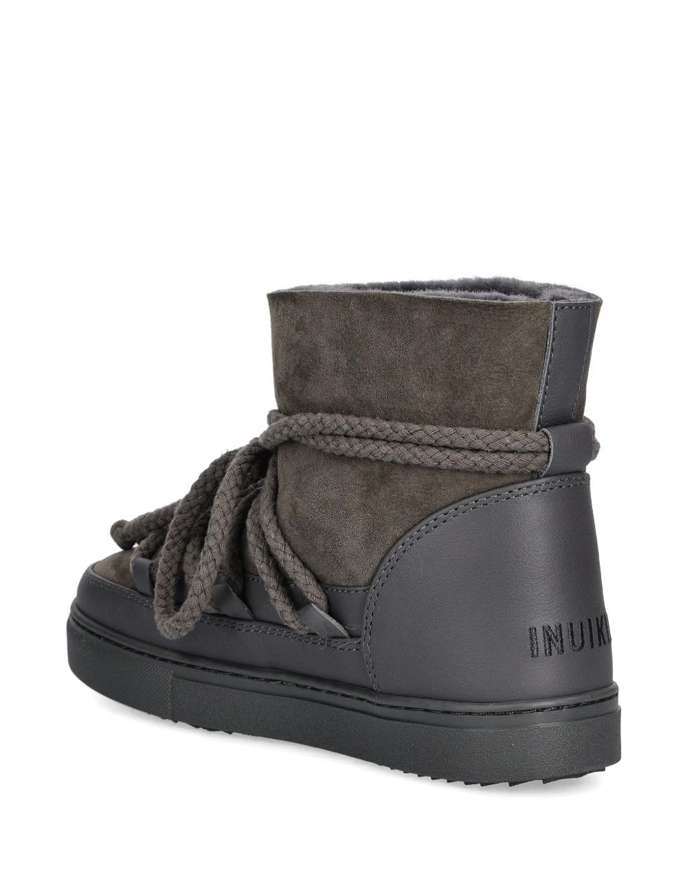 Stivaletti in pelle con lacci classic in grigio 