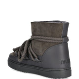 Stivaletti in pelle con lacci classic in grigio 