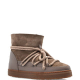 Stivaletti in pelle con lacci classic in grigio 