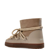 Stivaletti in pelle con lacci classic in beige 