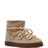 Stivaletti in pelle con lacci classic in beige 