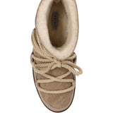 Stivaletti in pelle con lacci classic in beige 