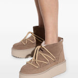 Stivaletti in Classic Low Platform in beige 