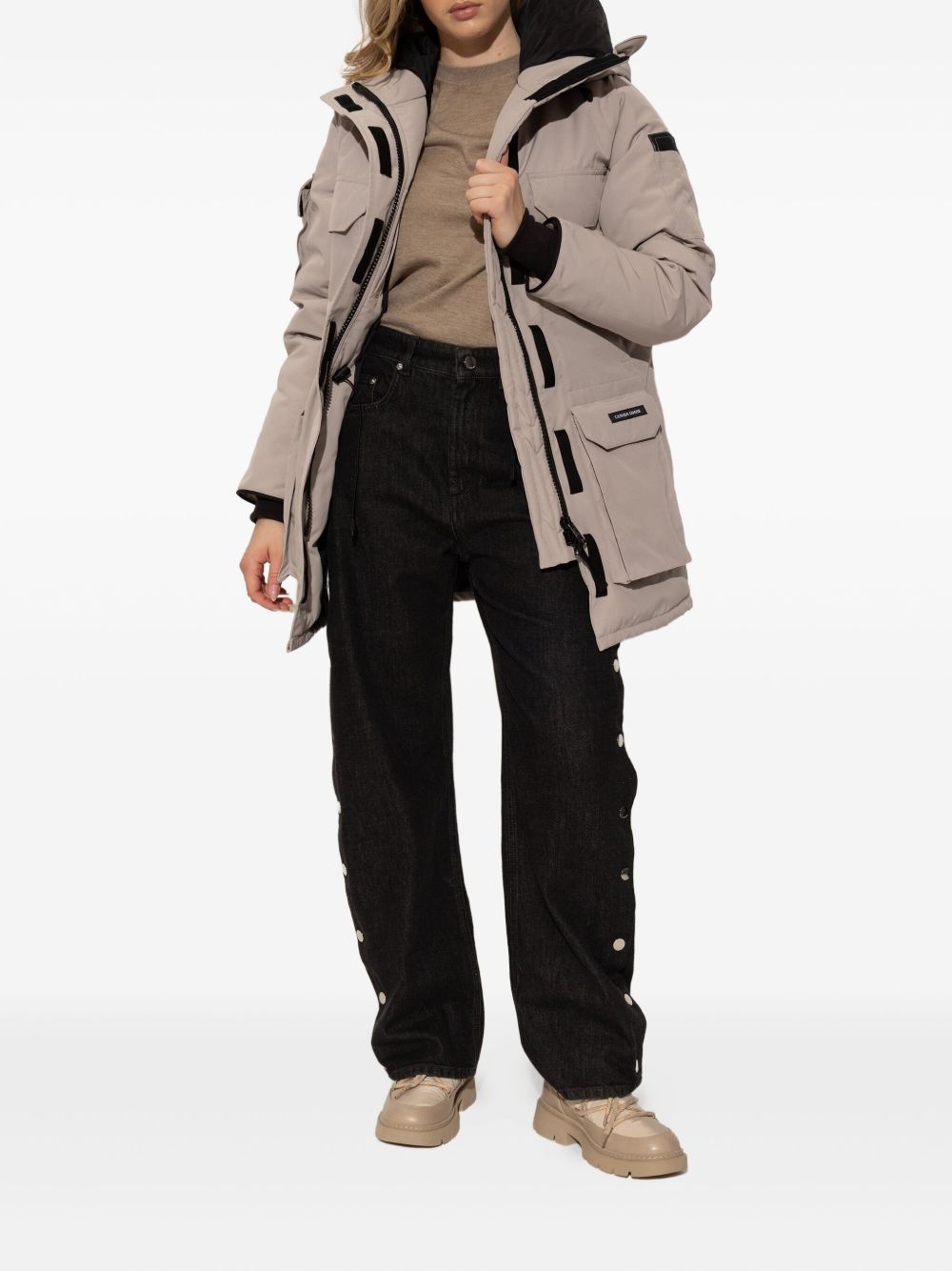 Stivaletti Biker Puffer in beige 