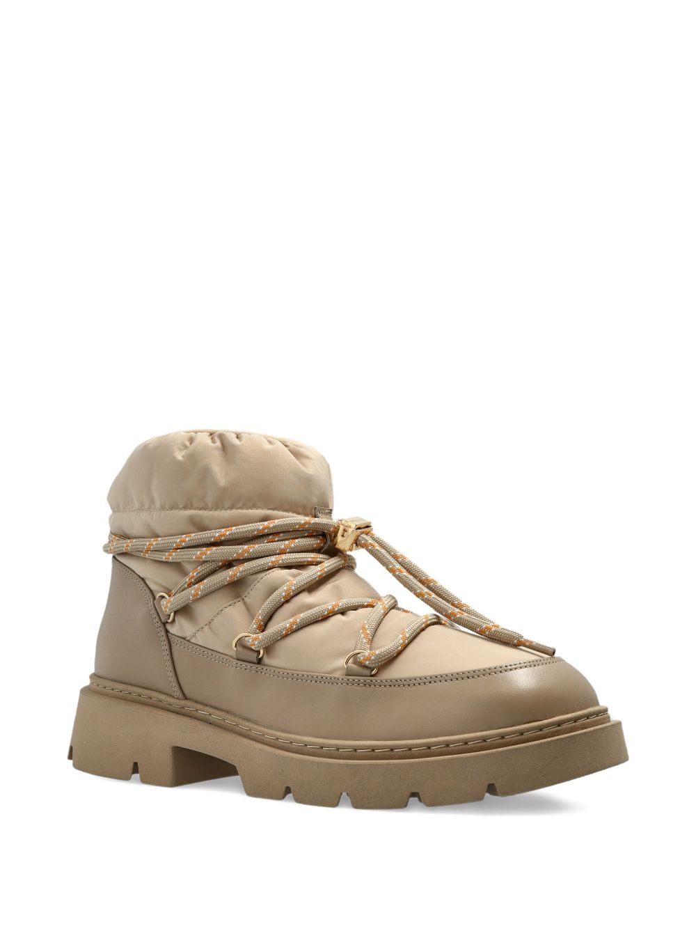 Stivaletti Biker Puffer in beige 