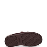 Mules con shearling in bordeaux 