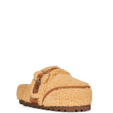 Mules Cozy con cinturino in beige 