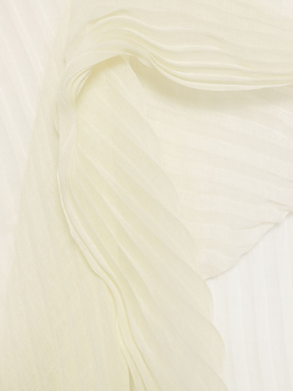 Sciarpa con design plisettato in bianco 