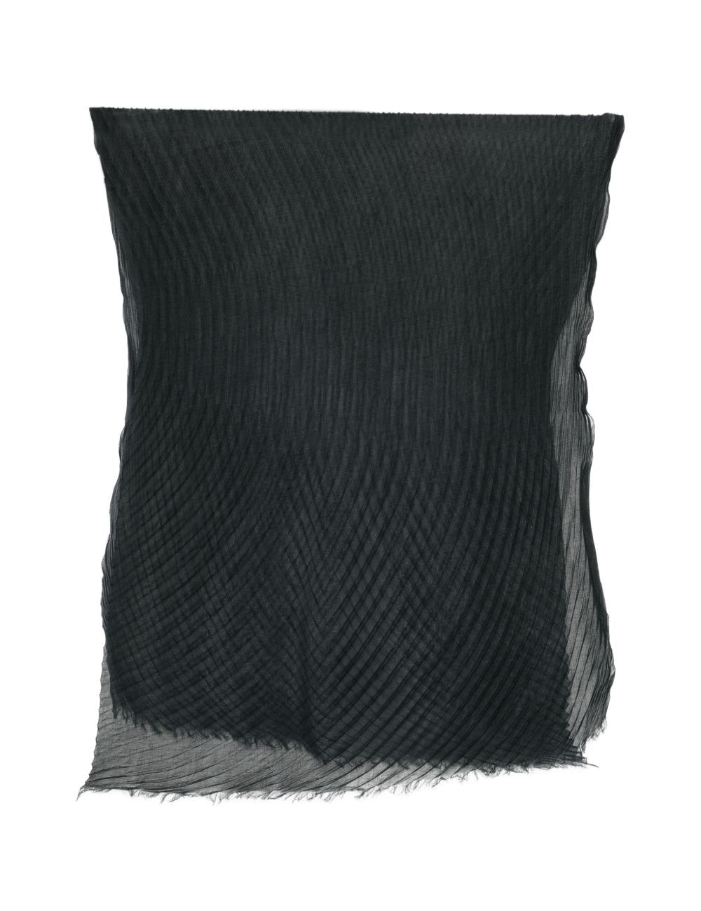 Sciarpa con design plisettato in nero 