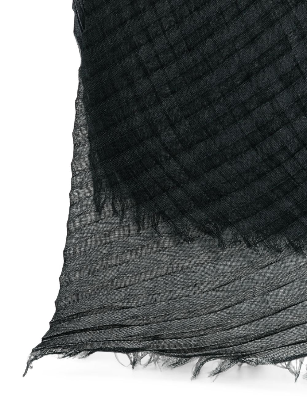 Sciarpa con design plisettato in nero 