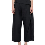 Pantaloni plissé Grainy in nero 