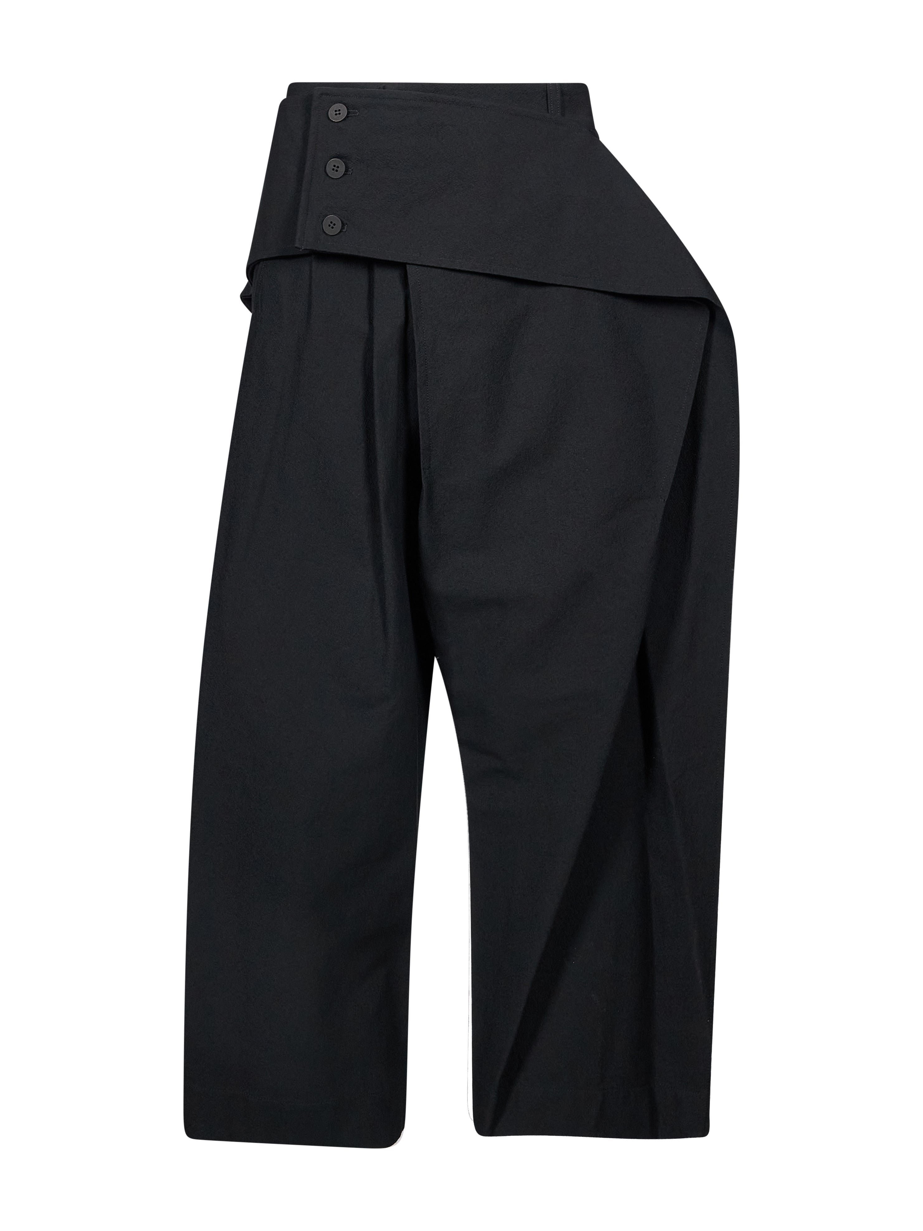 Pantaloni plissé Grainy in nero 